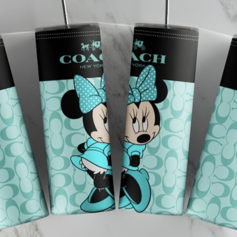Coach Minnie Mouse Aqua 20 Oz Tumbler